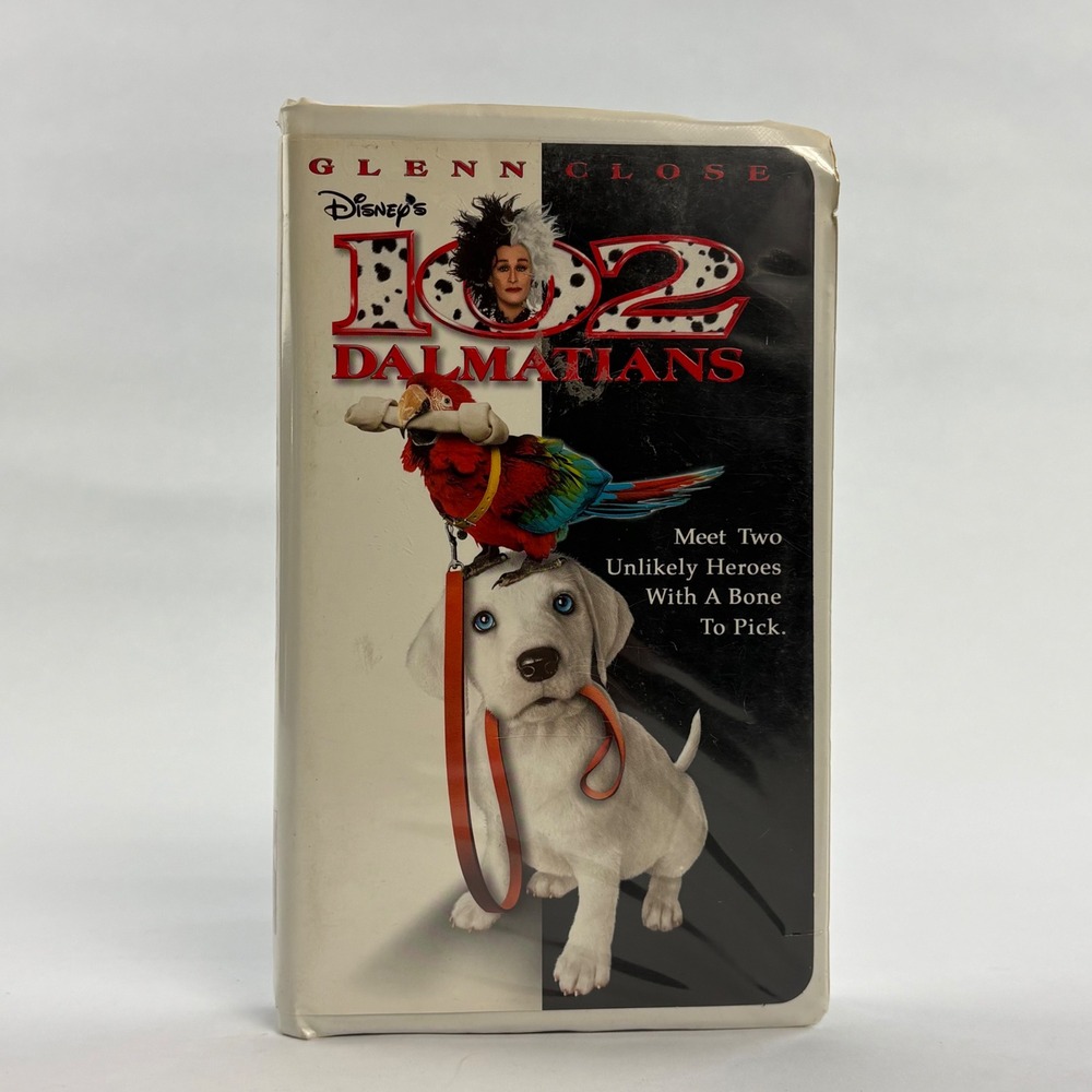 Disney 102 Dalmatians VHS Movie Glenn Close Live Action Clamshell 21639